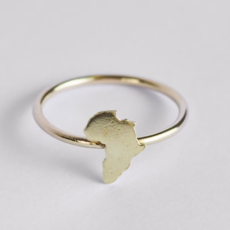 Brass Africa Ring