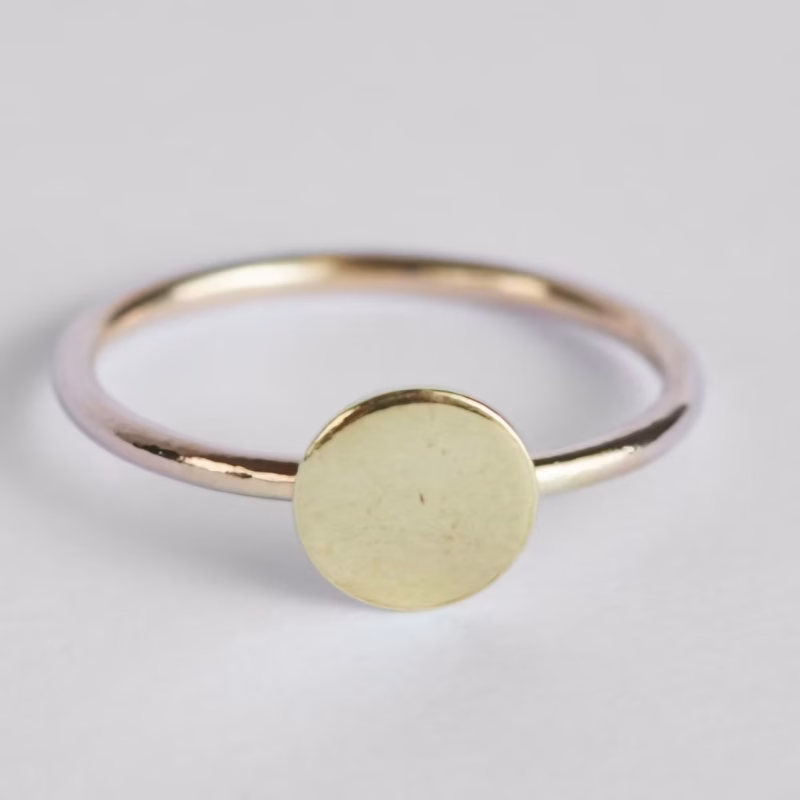 Brass Disc Ring