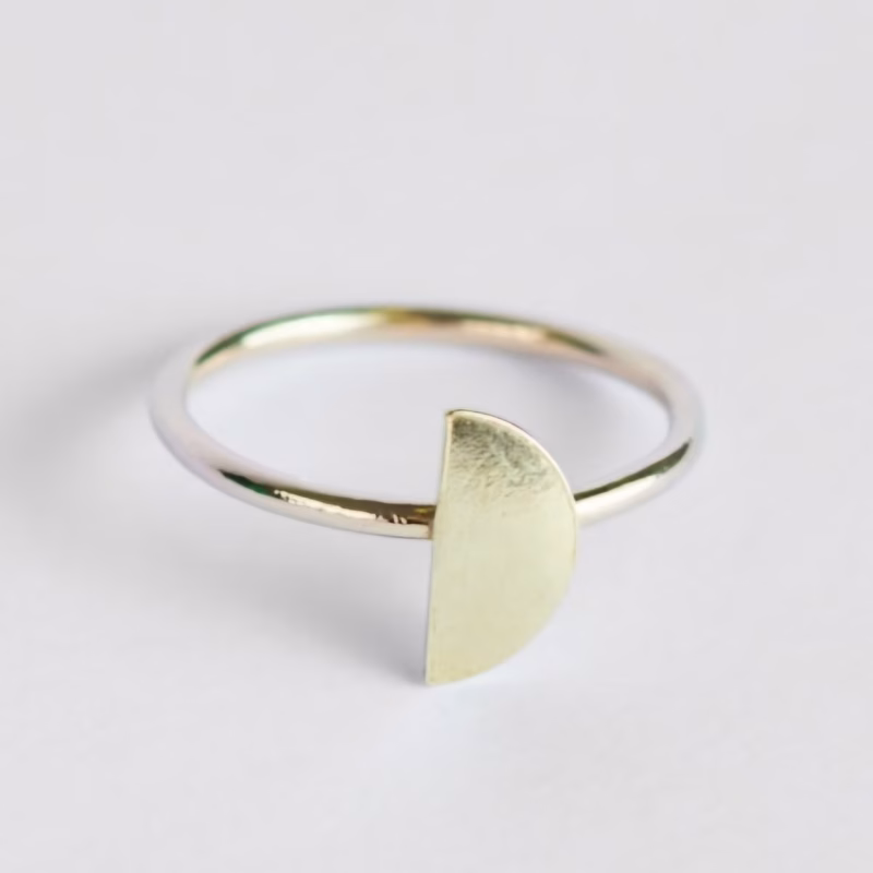 Brass Half Moon Ring(s)