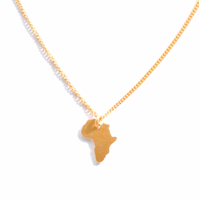 Gold Africa necklace