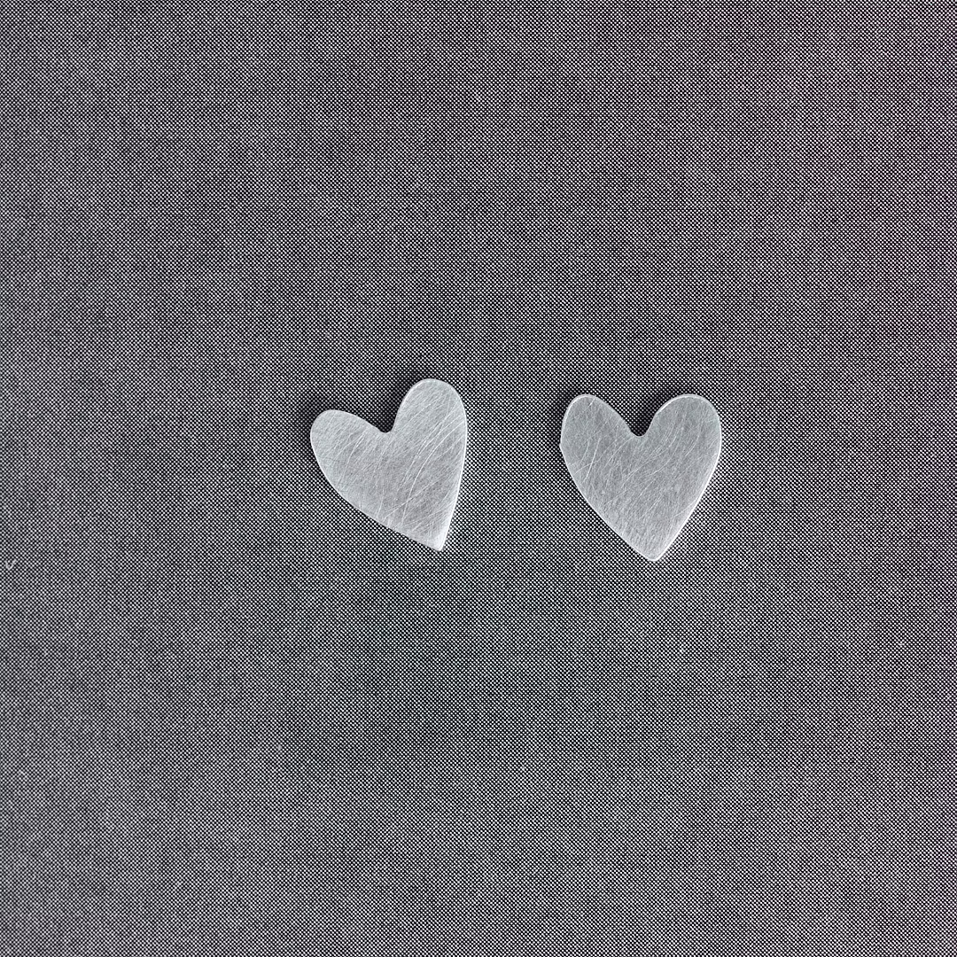 Silver Hearts Studs
